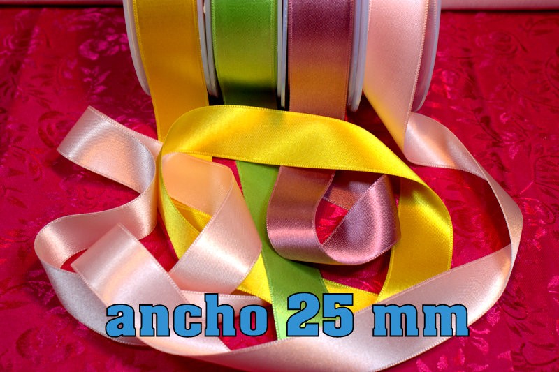 CINTAS DE RASOS 2.5 cm varios colores