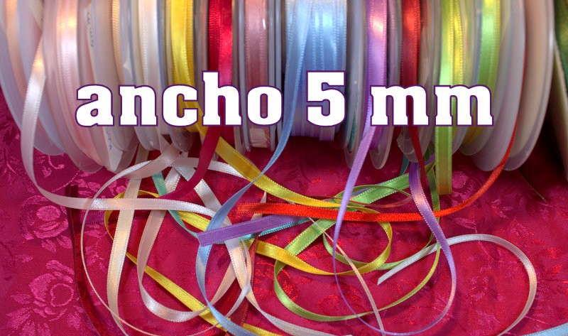 CINTA DE RASO 5 mm varios colores