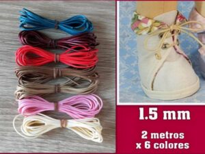 Pack DE 7 CORDONES DE POLIPIEL 1.5 mm ( total 14 metros )