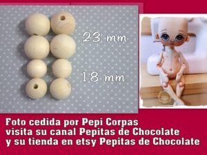 BOLAS DE MADERA para articular brazos y piernas
