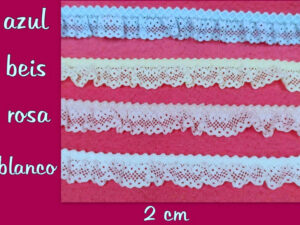 PUNTILLA RIZADA 2 CM elige color