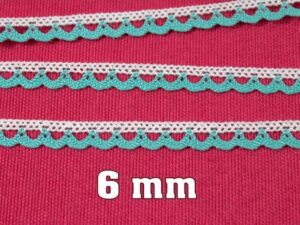 MINI ENCAJE blanco y verde