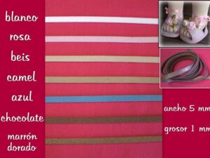 1 metro de TIRA DE antelina ELIGE COLOR