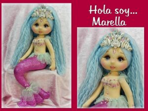 KIT sirena MARELLA tamaño 40 cm, tutorial en mi canal manualilolis