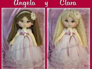 KIT DE COMUNIÓN ÁNGELA O CLARA tamaño 33 cm, tutorial en mi canal manualilolis