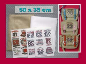 PAKC de ANTELINA marrón+ENTRETELA una cara+ 18 pegatinas ( bolsos )