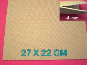 SUELA de CAUCHO CAMEL con TEXTURAS 4 mm