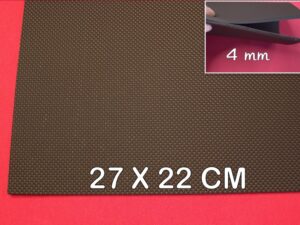 SUELA de CAUCHO CHOCOLATE con TEXTURAS 4 mm