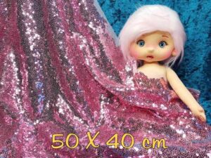 RETAL TUL lentejuelas ROSA