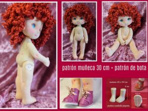 PATRÓN MUÑECA 30 CM + BOTAS ( horma 4.3 cm)