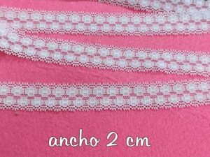 ENCAJE entredós BLANCO roto