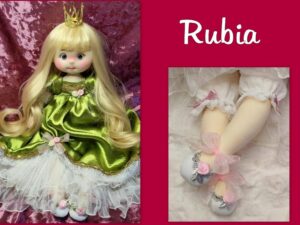 KIT ESCARLATA VERDE rubia 45 cm, tutorial en mi canal manualilolis