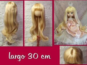 PELUCA  RUBIO largo 30 cm ( circunf. 22-23 cm )