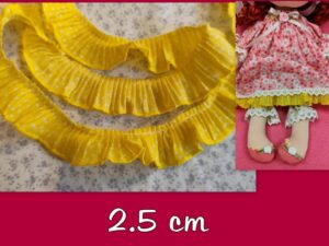 PUNTILLA RIZADA mini topos AMARILLA