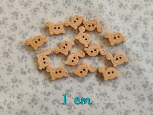 14 BOTONES DE MADERA tortugas