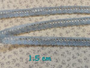 ENCAJE de aldodón AZUL