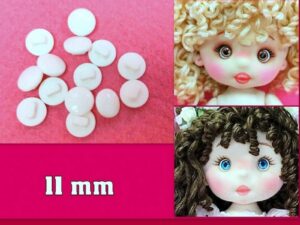 14 BOTONES BLANCOS vástago 11 mm