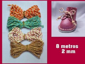 PAKC 4 CORDÓNES BOTAS variados ( 2 m. x 4 ) 8 metros