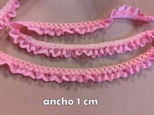 PUNTILLA RIZADA DE ALGODÓN rosa