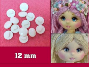 14 BOTONES BLANCOS 12mm