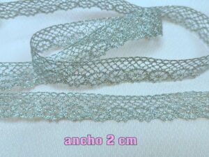 ENCAJE PLATEADO 2 cm