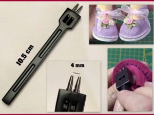 MINI TROQUEL doble separación de 4 mm ( costura en cuero perfecta )