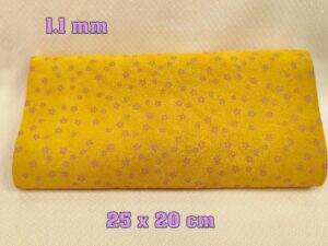 RETAL DE PIEL de ante OCRE flores 1.1 mm