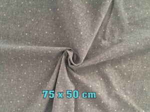 RETAL DE TELA paño fino gris con estrellitas