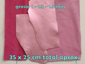 PAKC 3 RETALES DE PIEL rosas variados