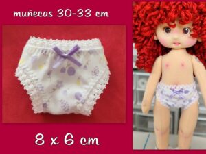 BRAGUITAS DE MUÑECAS estampada muñecas 30 - 33 cm