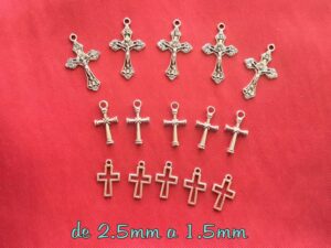 PACK DE 15 CRUCES PLATEADAS (B)