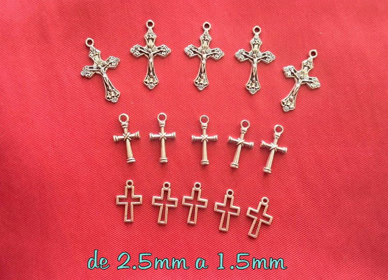 PACK DE 15 CRUCES PLATEADAS (B)