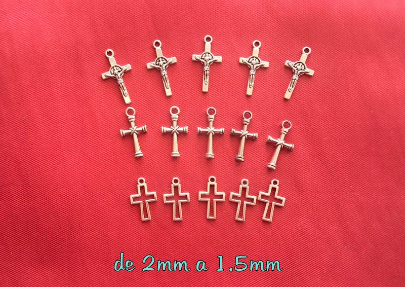 PACK DE 15 CRUCES PLATEADAS (C)