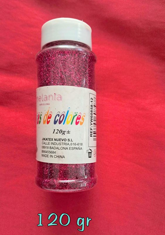 BOTE DE PURPURINA FUCSIA 120 gr