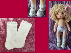 CALCETINES PARA MUÑECAS ( muñecas 30-33 cm )